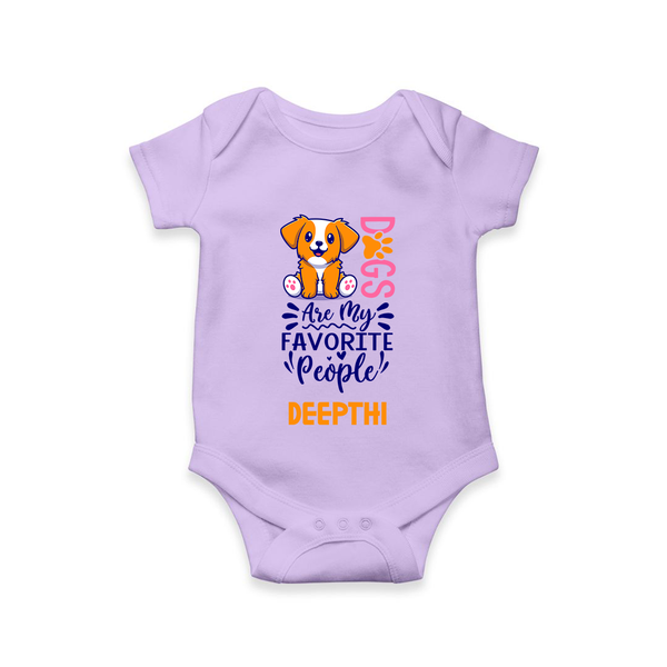 Dogs Are My Favorite People Romper/onesie | Personalized Baby Romper/onesie for Dog Lovers - LILAC - New Born (Chest 14")