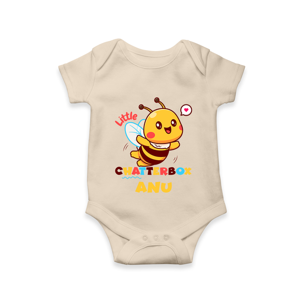 Little Chatterbox Romper/onesie | Custom Baby Romper/onesie for Talkative Little Ones - IVORY - New Born (Chest 14")