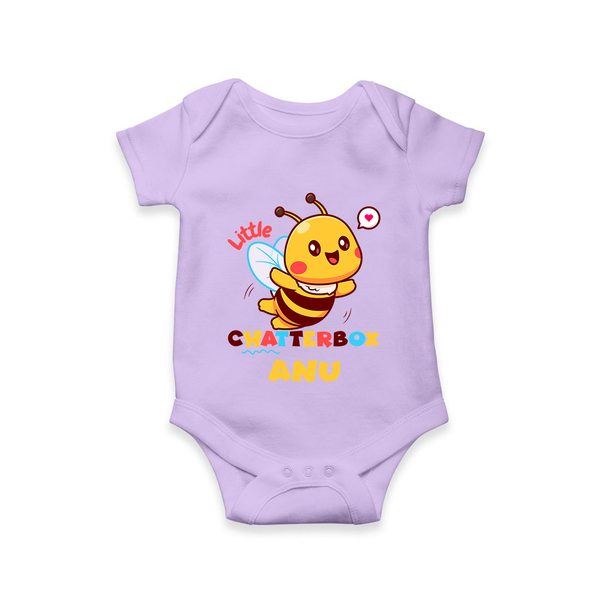 Little Chatterbox Romper/onesie | Custom Baby Romper/onesie for Talkative Little Ones - LILAC - New Born (Chest 14")