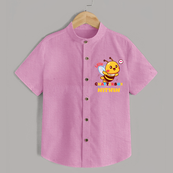 Little Chatterbox Shirt | Custom Baby Shirt for Talkative Little Ones - BABY PINK - 0 - 6 Months Old (Chest 23")
