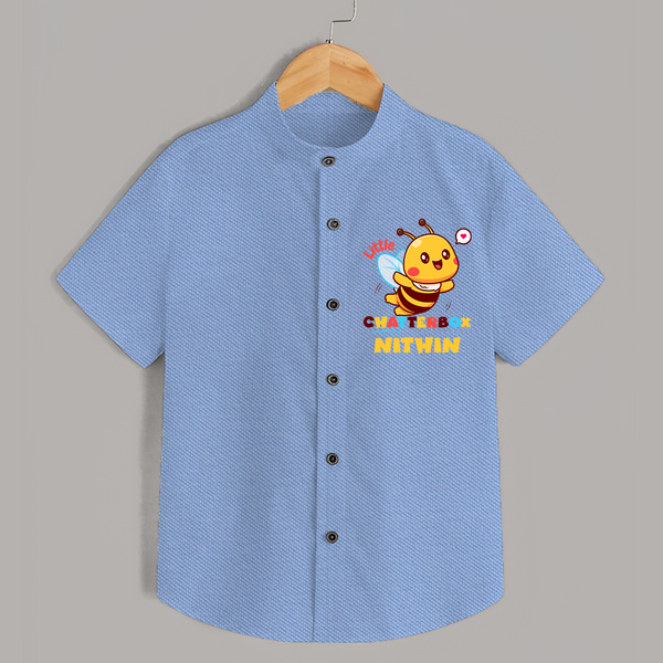 Little Chatterbox Shirt | Custom Baby Shirt for Talkative Little Ones - SKY BLUE - 0 - 6 Months Old (Chest 23")