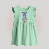 My Bestie Has Paws Baby Frock | Custom Baby Frock for Animal Lovers - MINT GREEN - 0 - 3 Months Old (Chest 17")
