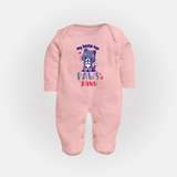 My Bestie Has Paws Sleep Suit/Full Sleeve Body Suit | Custom Baby Sleep Suit/Full Sleeve Body Suit for Animal Lovers - BABY PINK - New Born (Chest 7.5")
