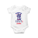 My Bestie Has Paws Romper/onesie | Custom Baby Romper/onesie for Animal Lovers - WHITE - New Born (Chest 14")