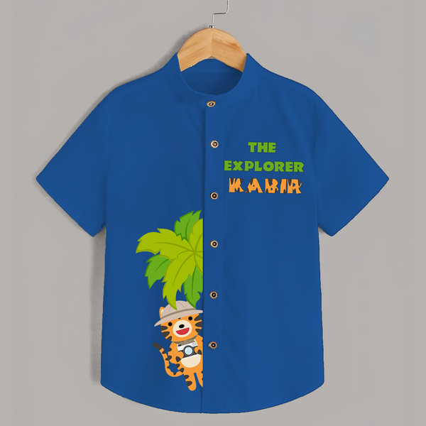 The Explorer Shirt | Custom Shirt for Adventurous Kids - COBALT BLUE - 0 - 6 Months Old (Chest 23")