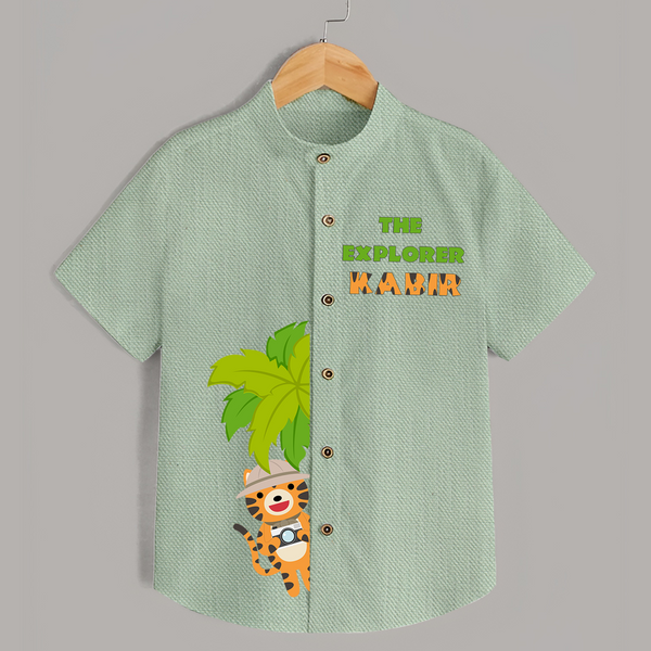 The Explorer Shirt | Custom Shirt for Adventurous Kids - MINT GREEN - 0 - 6 Months Old (Chest 23")