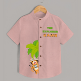 The Explorer Shirt | Custom Shirt for Adventurous Kids - PEACH - 0 - 6 Months Old (Chest 23")