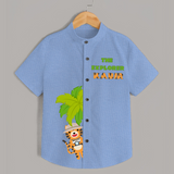 The Explorer Shirt | Custom Shirt for Adventurous Kids - SKY BLUE - 0 - 6 Months Old (Chest 23")