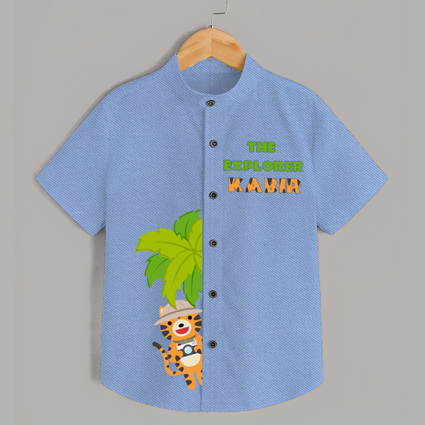 The Explorer Shirt | Custom Shirt for Adventurous Kids - SKY BLUE - 0 - 6 Months Old (Chest 23")