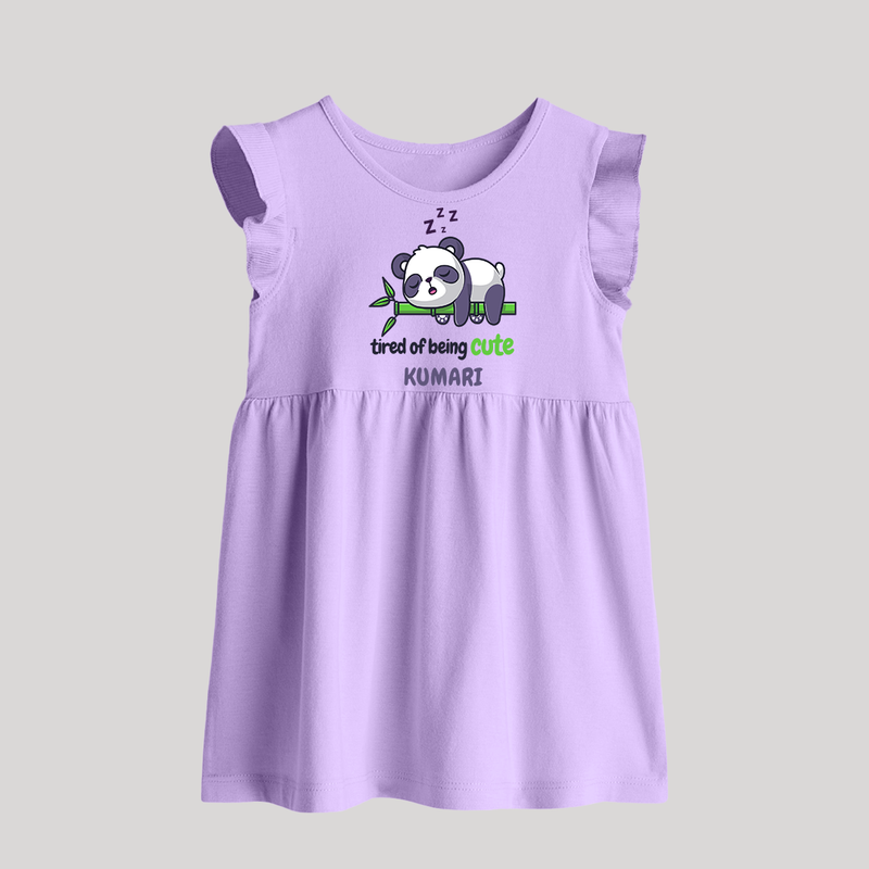 Tired of Being Cute Baby Frock | Custom Baby Frock for Adorable Little Ones - LILAC - 0 - 3 Months Old (Chest 17")