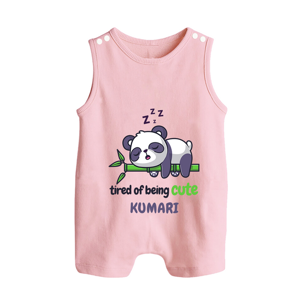 Tired of Being Cute Romper Suit/Sleeveless Romper | Custom Baby Romper Suit/Sleeveless Romper for Adorable Little Ones - BABY PINK - 0 - 5 Months Old (Chest 18")