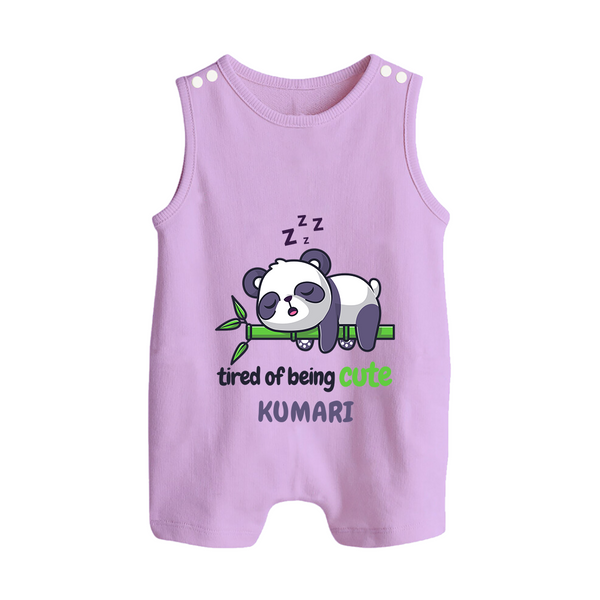 Tired of Being Cute Romper Suit/Sleeveless Romper | Custom Baby Romper Suit/Sleeveless Romper for Adorable Little Ones - LILAC - 0 - 5 Months Old (Chest 18")