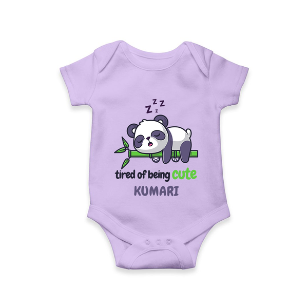 Tired of Being Cute Romper/onesie | Custom Baby Romper/onesie for Adorable Little Ones - LILAC - New Born (Chest 14")