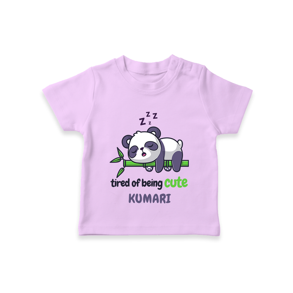 Tired of Being Cute T-shirt | Custom Baby T-shirt for Adorable Little Ones - LILAC - 0-5 Months Old (Chest 17")