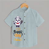 Super Chef Shirt | Personalized Shirt for Junior Cooks - ARCTIC BLUE - 0 - 6 Months Old (Chest 23")