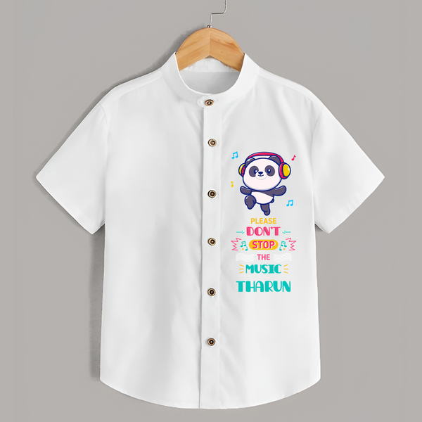 Please Don't Stop the Music Shirt | Personalized Shirt for Music Lovers - WHITE - 0 - 6 Months Old (Chest 23")