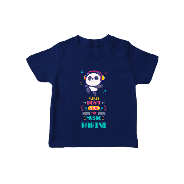 Please Don't Stop the Music T-shirt | Custom Baby T-shirt for Music Lovers - NAVY BLUE - 0-5 Months Old (Chest 17")