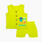 Stay Cool and Eat an Ice Cream Jabla Set | Custom Baby Jabla Set for Ice Cream Lovers - LIME GREEN - 0 - 3 Months Old (Chest 9.8")