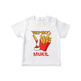 Fry-Yay T-shirt | Personalized Baby T-shirt for Fun Fridays - WHITE - 0-5 Months Old (Chest 17")