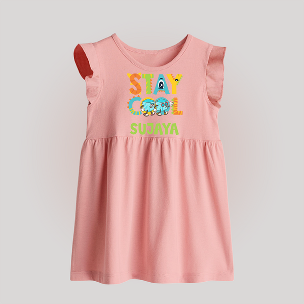 Stay Cool Baby Frock | Custom Baby Frock for Chill Kids - BABY PINK - 0 - 3 Months Old (Chest 17")