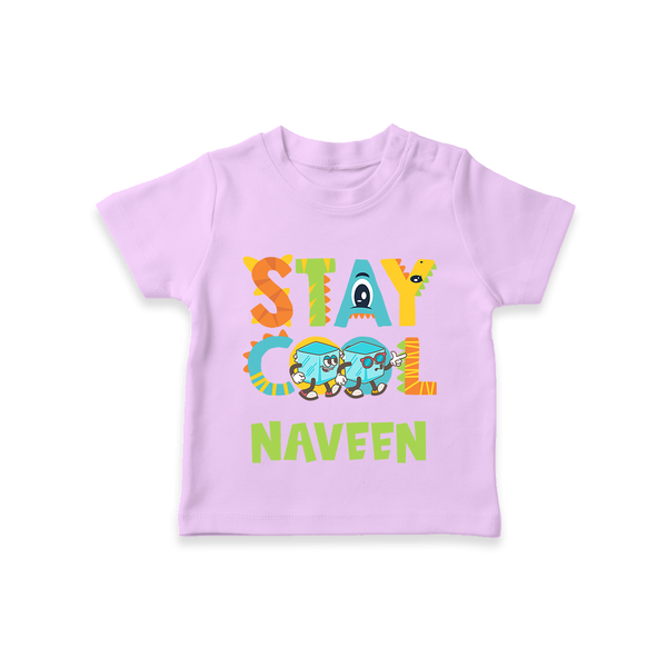 Stay Cool T-shirt | Custom Baby T-shirt for Chill Kids - LILAC - 0-5 Months Old (Chest 17")