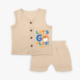 Let's Go Play - Fun Overload Jabla  Set For Babies - CREAM - 0 - 3 Months Old (Chest 9.8")