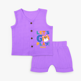 Let's Go Play - Fun Overload Jabla  Set For Babies - PURPLE - 0 - 3 Months Old (Chest 9.8")