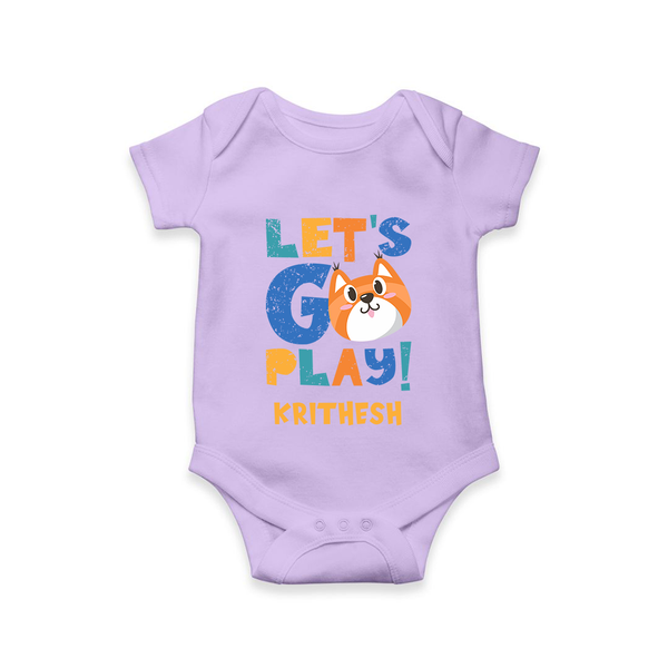 Let's Go Play Romper/onesie | Custom Baby Romper/onesie for Active Little Ones - LILAC - New Born (Chest 14")