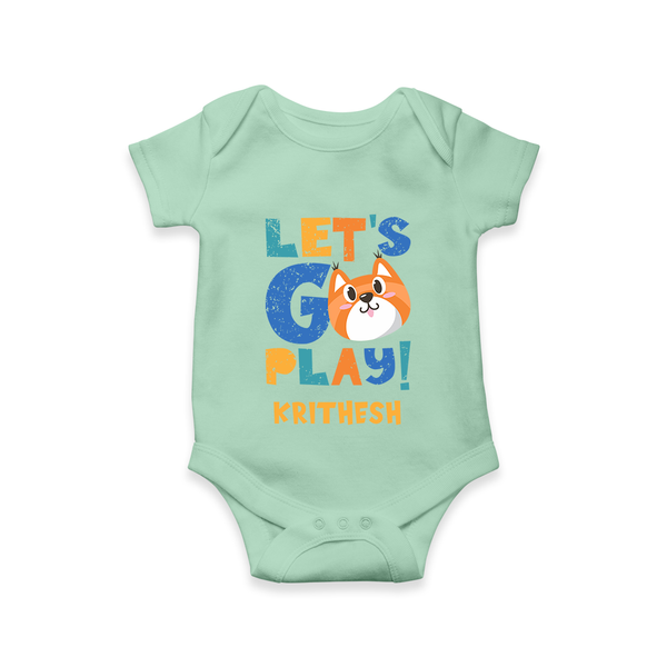 Let's Go Play Romper/onesie | Custom Baby Romper/onesie for Active Little Ones - MINT GREEN - New Born (Chest 14")