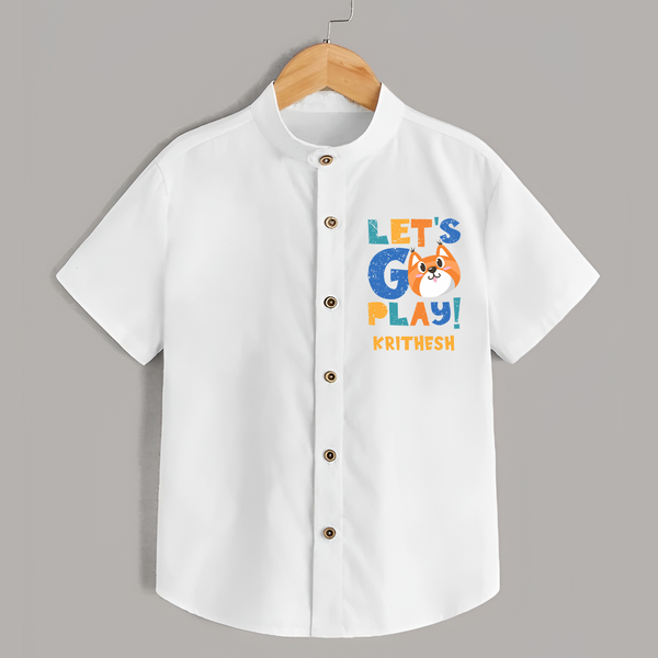 Let's Go Play Shirt | Custom Baby Shirt for Active Little Ones - WHITE - 0 - 6 Months Old (Chest 23")