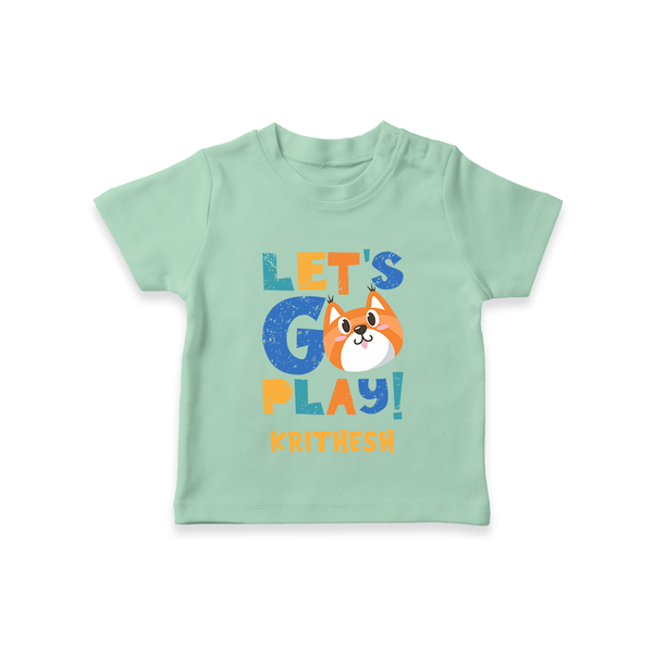 Let's Go Play T-shirt | Custom Baby T-shirt for Active Little Ones - MINT GREEN - 0-5 Months Old (Chest 17")