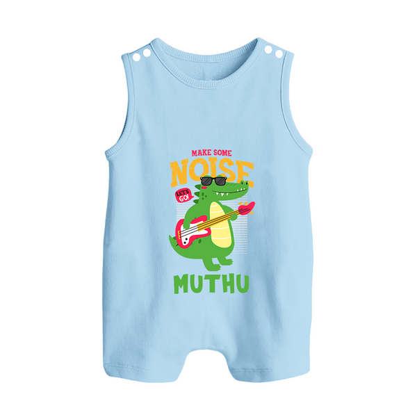 Make Some Noise Romper Suit/Sleeveless Romper | Custom Baby Romper Suit/Sleeveless Romper for Loud Little Ones - BABY BLUE - 0 - 5 Months Old (Chest 18")