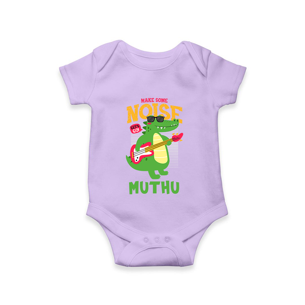 Make Some Noise Romper/onesie | Custom Baby Romper/onesie for Loud Little Ones - LILAC - New Born (Chest 14")