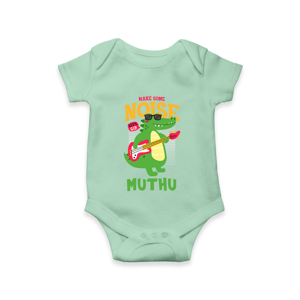 Make Some Noise Romper/onesie | Custom Baby Romper/onesie for Loud Little Ones - MINT GREEN - New Born (Chest 14")