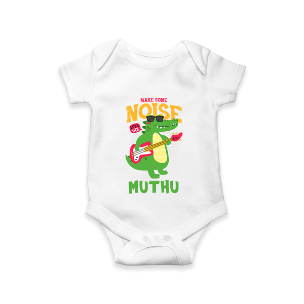 Make Some Noise Romper/onesie | Custom Baby Romper/onesie for Loud Little Ones - WHITE - New Born (Chest 14")