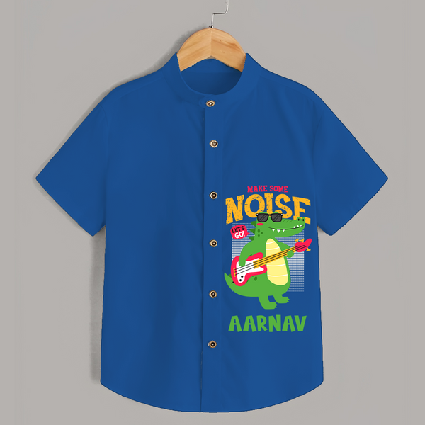 Make Some Noise Shirt | Custom Shirt for Little Noisemakers - COBALT BLUE - 0 - 6 Months Old (Chest 23")