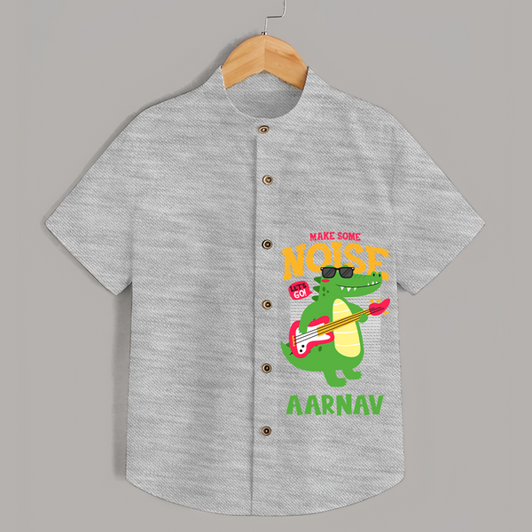 Make Some Noise Shirt | Custom Shirt for Little Noisemakers - GREY - 0 - 6 Months Old (Chest 23")