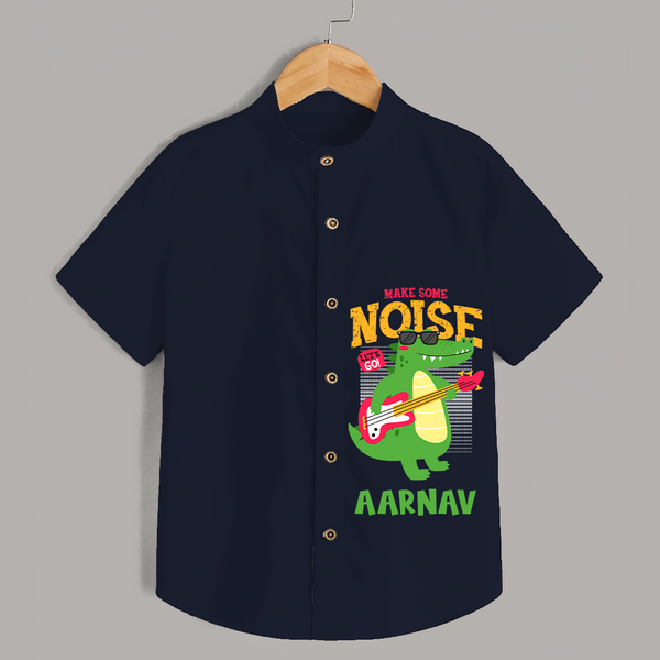Make Some Noise Shirt | Custom Shirt for Little Noisemakers - NAVY BLUE - 0 - 6 Months Old (Chest 23")