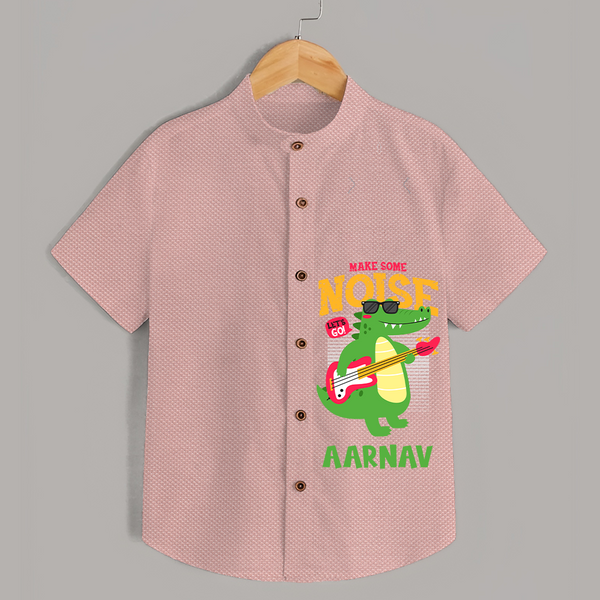 Make Some Noise Shirt | Custom Shirt for Little Noisemakers - PEACH - 0 - 6 Months Old (Chest 23")