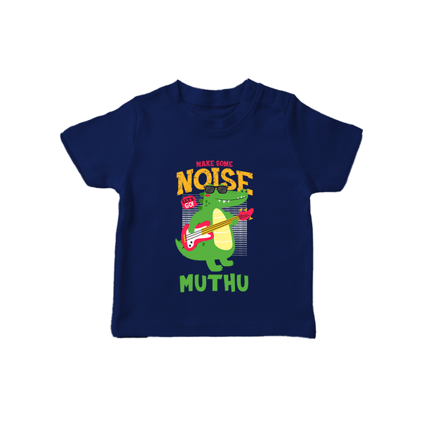 Make Some Noise T-shirt | Custom Baby T-shirt for Loud Little Ones - NAVY BLUE - 0-5 Months Old (Chest 17")
