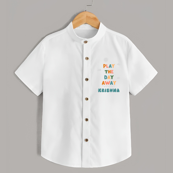 Play the Day Away Shirt | Personalized Baby Shirt for Fun-filled Days - WHITE - 0 - 6 Months Old (Chest 23")
