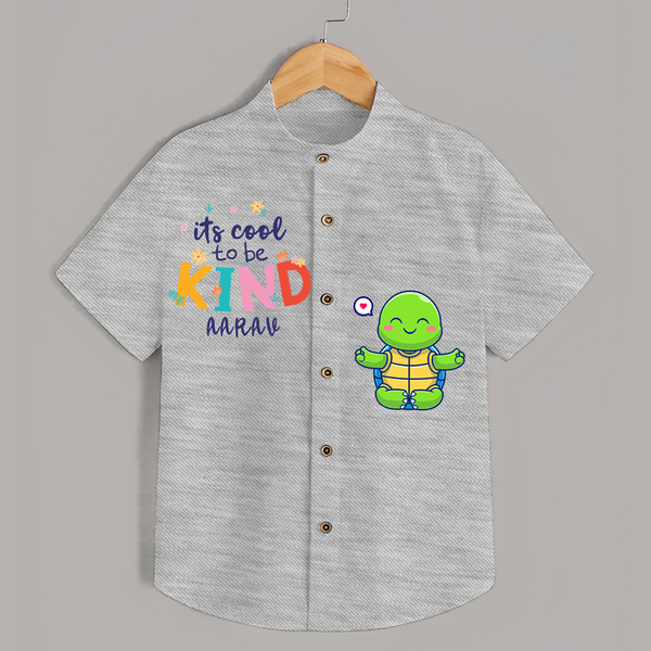 It's Cool to Be Kind Shirt | Custom Shirt for Sweet and Kind Souls - GREY - 0 - 6 Months Old (Chest 23")