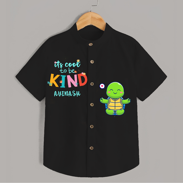 It's Cool to Be Kind Shirt | Custom Shirt for Sweet and Kind Souls - BLACK - 0 - 6 Months Old (Chest 23")