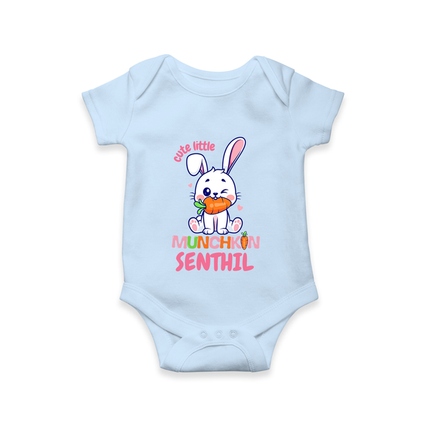 Cute Little Munchkin Romper/onesie | Personalized Baby Romper/onesie for Adorable Kids - BABY BLUE - New Born (Chest 14")