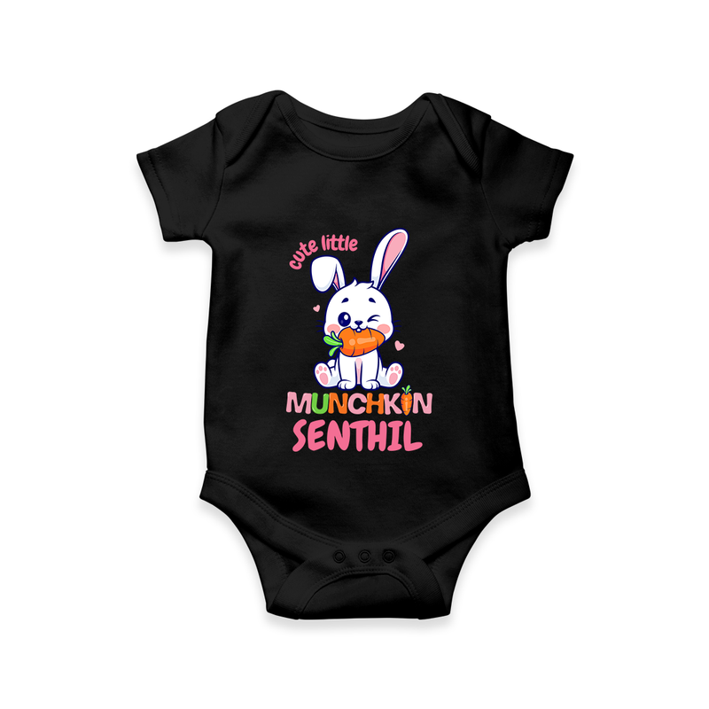 Cute Little Munchkin Romper/onesie | Personalized Baby Romper/onesie for Adorable Kids - BLACK - New Born (Chest 14")