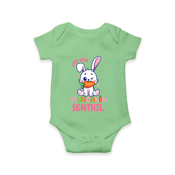 Cute Little Munchkin Romper/onesie | Personalized Baby Romper/onesie for Adorable Kids - GREEN - New Born (Chest 14")