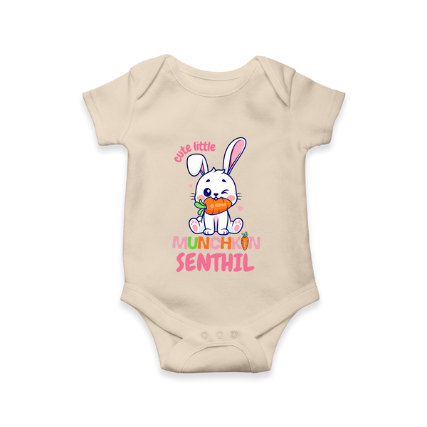Cute Little Munchkin Romper/onesie | Personalized Baby Romper/onesie for Adorable Kids - IVORY - New Born (Chest 14")
