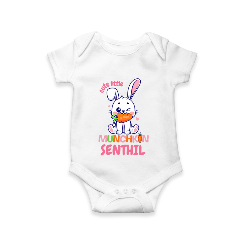 Cute Little Munchkin Romper/onesie | Personalized Baby Romper/onesie for Adorable Kids - WHITE - New Born (Chest 14")
