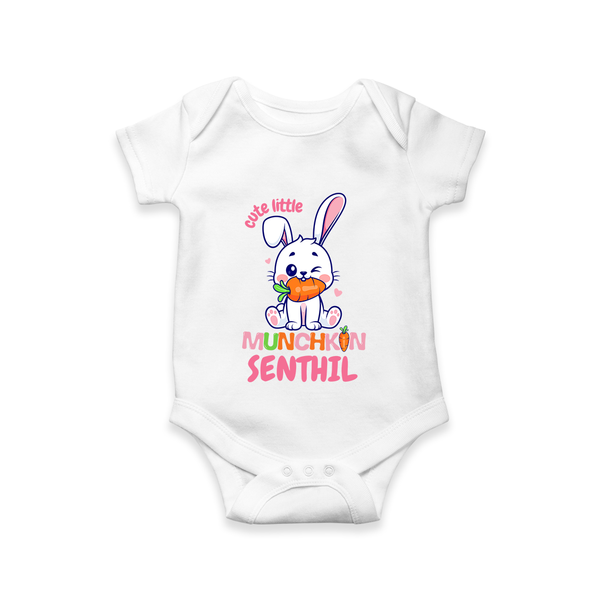 Cute Little Munchkin Romper/onesie | Personalized Baby Romper/onesie for Adorable Kids - WHITE - New Born (Chest 14")