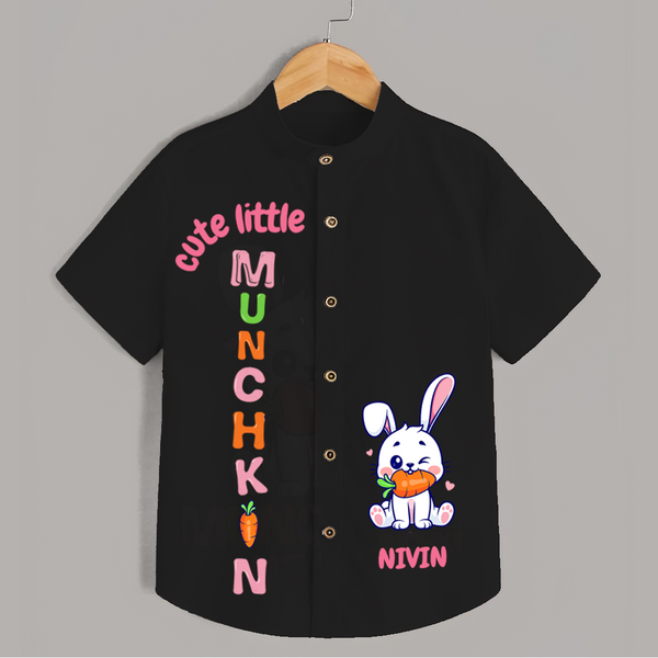 Cute Munchkin Shirt | Personalized Shirt for Adorable Little Ones - BLACK - 0 - 6 Months Old (Chest 23")